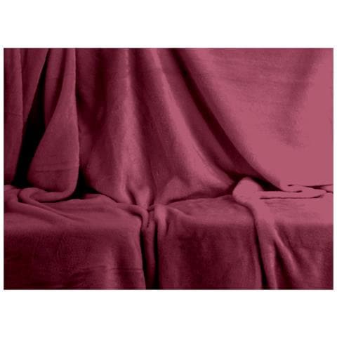 Morbido Plaid Coperta Pile Per Divano Singolo Matrimoniale Tinta Unita Bordeaux 1 Piazza Bordeaux - Foto 8