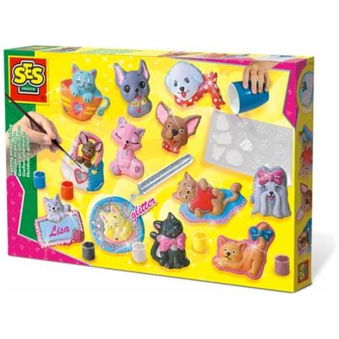 Modellare E Dipingere Cani E Gatti Ses (Children's Cats And Dogs Casting And Painting Set, 5 To 12 Years, Multi-colour [01154])  - Foto 1