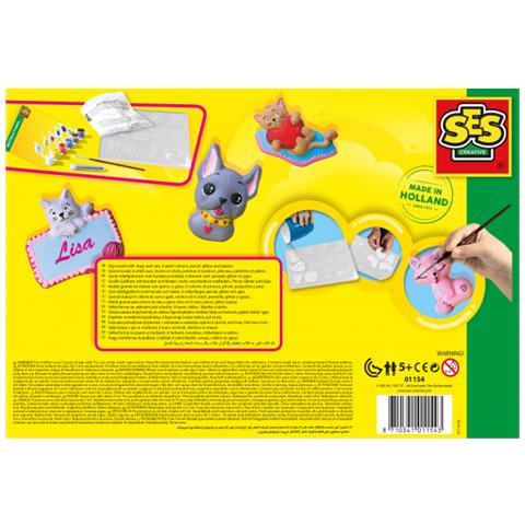 Modellare E Dipingere Cani E Gatti Ses (Children's Cats And Dogs Casting And Painting Set, 5 To 12 Years, Multi-colour [01154])  - Foto 2