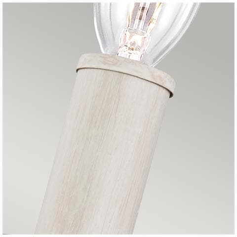 Lampada Da Parete Per Interni A 1 Luce A Candela, Gesso Lavato, Legno Di Spiaggia, E14 - Foto 6