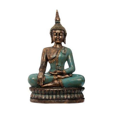 Figura Di Buddha, Decorazione In Poliresina, Altezza 72,5 Cm - Foto 4