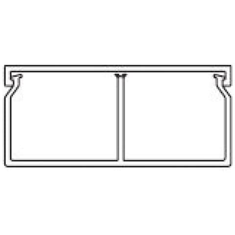 Minicanale Coperchio Frontale 40x17 Bianco 2 Scomparti Barra 2 Metri - Ecmc4017b - Foto 1
