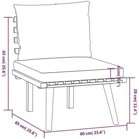 Set Divani Da Giardino 6 Pz Con Cuscini In Massello Di Acacia - Foto 9