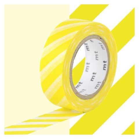 Nastro Adesivo Decorativo Con Strisce - Giallo - 1,5 Cm X 7 M - Foto 1