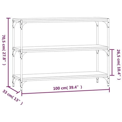 Libreria Rovere Sonoma 100x33x70,5cm Legno Multistrato Acciaio - Foto 13
