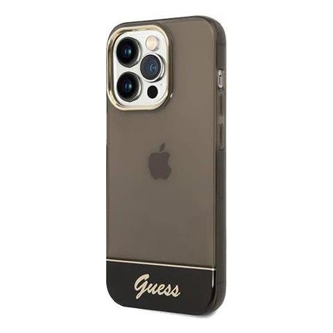 Pc /tpu Camera Outline Translucent Case Fr Apple Iphone 14 Pro - Black (guhcp14lhgcok) - Foto 1