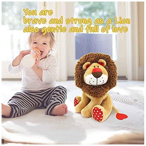 Love Lion Peluche, Re Leone Peluche Con Criniera Coda A Forma Di Cuore Per Bambini Amante Del Bambino Compleanno San Valentino Natale Regalo Della Buonanotte, 138 - Foto 4