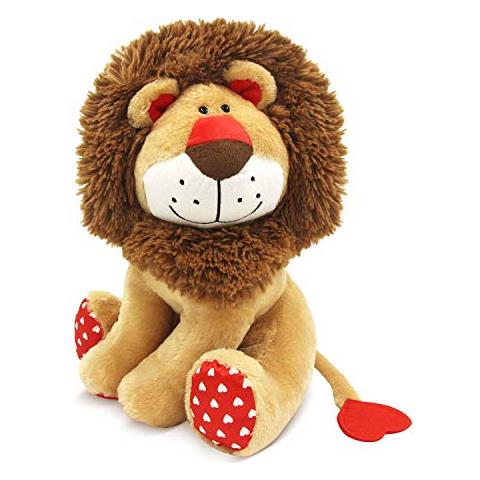 Love Lion Peluche, Re Leone Peluche Con Criniera Coda A Forma Di Cuore Per Bambini Amante Del Bambino Compleanno San Valentino Natale Regalo Della Buonanotte, 138 - Foto 1