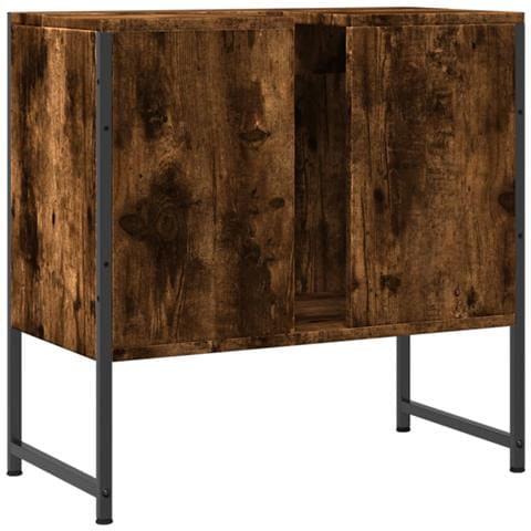 Mobile Lavabo Bagno Rovere Fumo 60x33x60 Cm Legno Multistrato - Foto 10