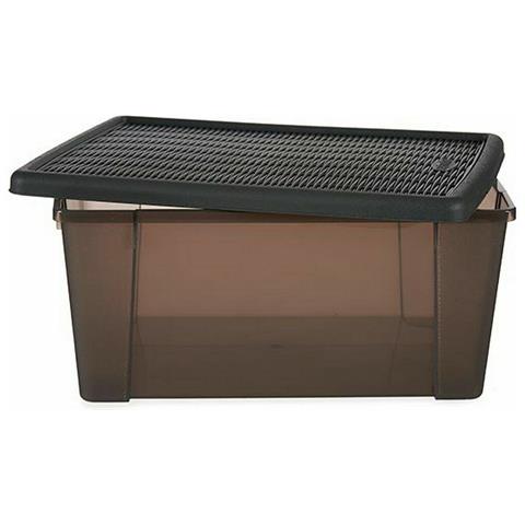 Scatola Portaoggetti Con Coperchio Stefanplast Elegance Grigio Plastica 15 L 29 X 17 X 39 Cm (6 Unità) - Foto 2