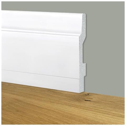 90ml Bancale Di Battiscopa Modernissimo Bianco Mod. Dubai 130x15x2000mm In Polimeri - Polistrutturato - Foto 1