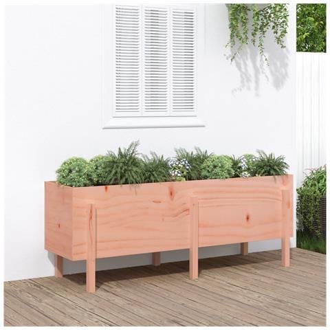 Fioriera Rialzata Giardino 160x50x57 Cm Legno Massello Douglas - Foto 1
