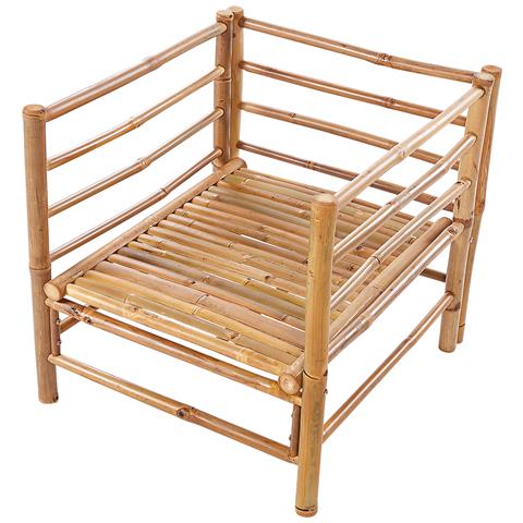 Set Da Giardino Con Tavolo 6 Posti Cerreto Legno Di Bambù Bianco Sporco - Foto 16
