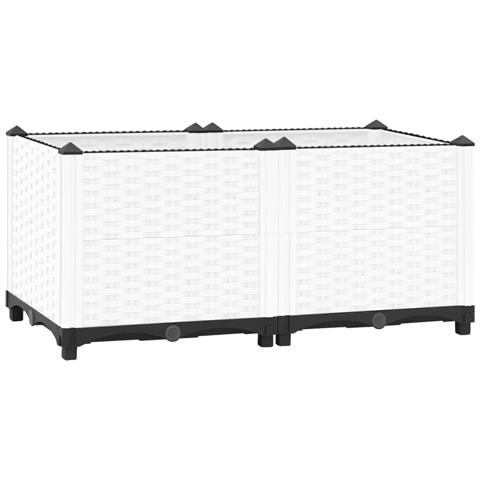 Fioriera Rialzata 80x40x38 Cm In Polipropilene - Foto 1