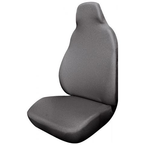 Coprisedile Anteriore Poncho Tess. Elastico Misto Cotone Antracite - Foto 1