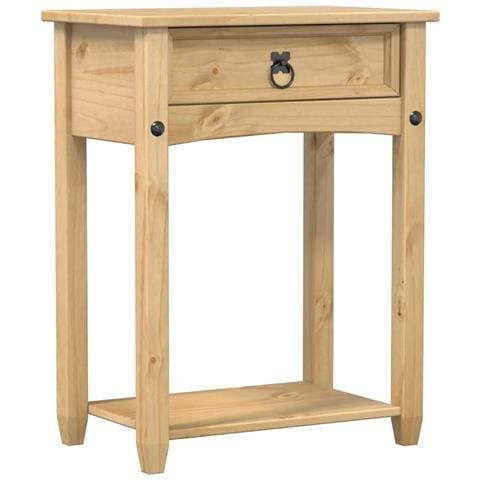 Tavolino Consolle Corona 55x35x73 Cm In Legno Massello Di Pino - Foto 2