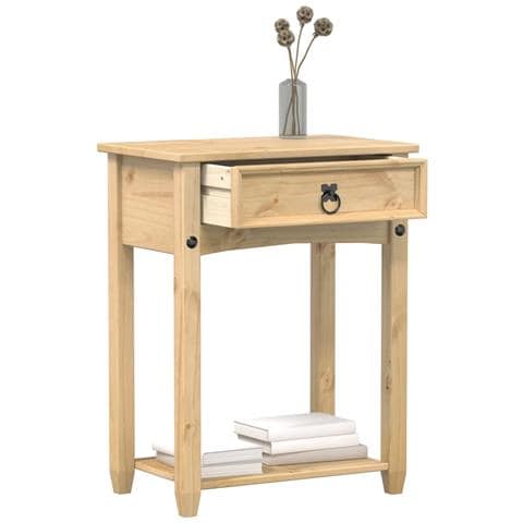 Tavolino Consolle Corona 55x35x73 Cm In Legno Massello Di Pino - Foto 1