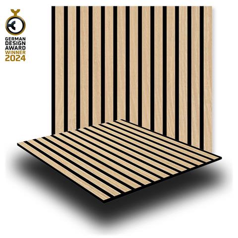 Parete Acustica A Pannelli Modulabile Lamelli 52x52cm Rivestiti Vero Rovere Mod. Fanal Oak - Foto 1