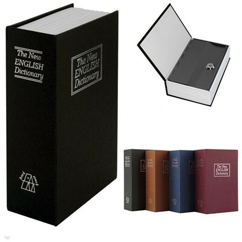 Cassetta Sicurezza Portavalori Libro Porta Monete Chiave Metallo 114x80x45 Mm - Foto 1