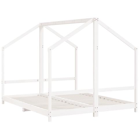 Giroletto Per Bambini Bianco 2x (80x200) Cm Legno Massello Pino - Foto 3