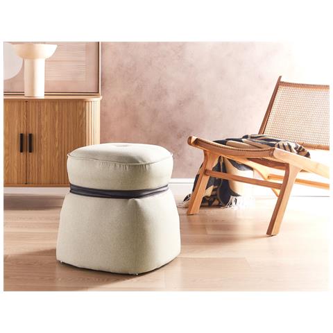 Pouf Monterey Lino Sintetico Beige - Foto 1