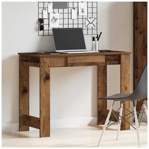 Scrivania Legno Vecchio 100x45x75 Cm In Legno Multistrato - Foto 3