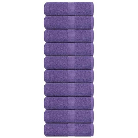 Asciugamani Ospiti 10 Pz Viola 30x50 Cm 360 G/m 100% Cotone - Foto 1