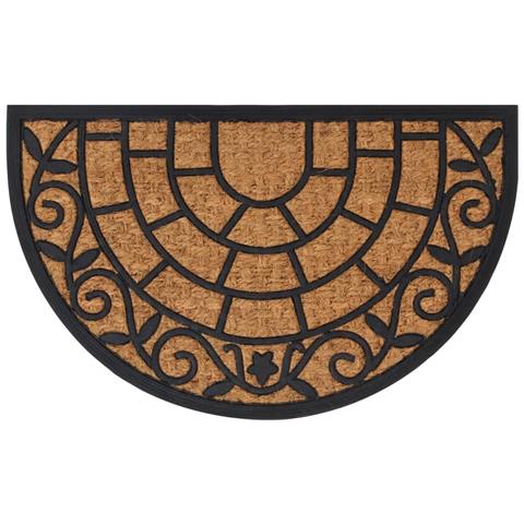 Zerbino Mezzo Rotondo 45x75 Cm In Gomma E Fibra Di Cocco - Foto 1