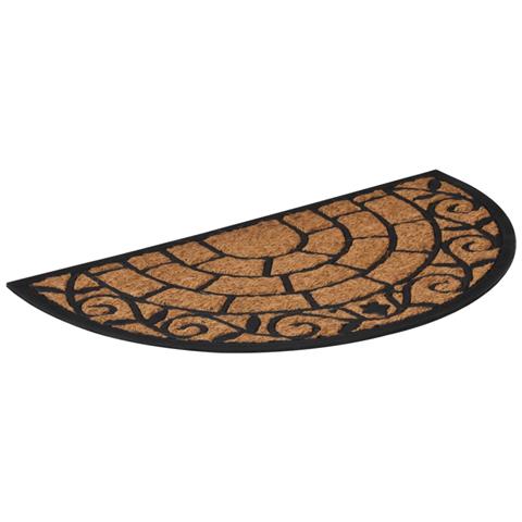 Zerbino Mezzo Rotondo 45x75 Cm In Gomma E Fibra Di Cocco - Foto 2