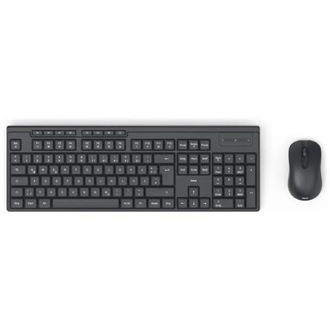Tastiera e Mouse Wireless 00173056 (Layout Tedesco) Colore Nero - Foto 1