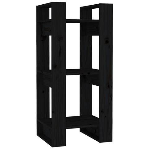 Lusso Casadino - Libreria/divisorio Nero 41x35x91 Cm In Legno Massello Di Pino - Foto 1
