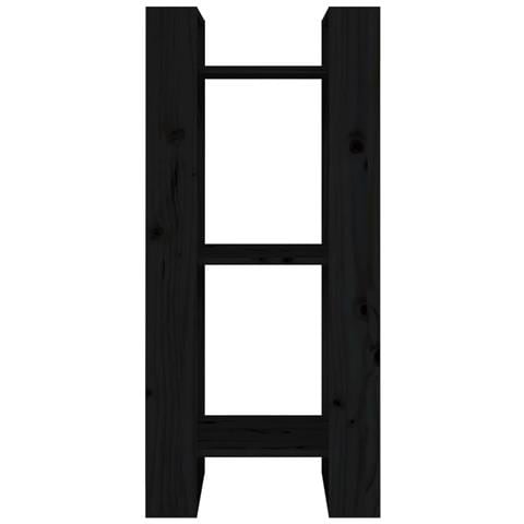 Lusso Casadino - Libreria/divisorio Nero 41x35x91 Cm In Legno Massello Di Pino - Foto 2