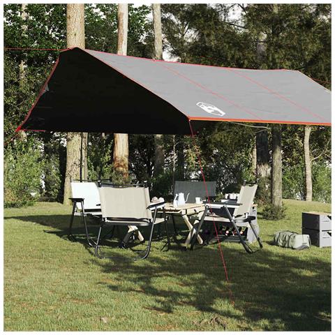 Telone Da Campeggio Grigio /arancione 420x440 Cm Impermeabile - Foto 8