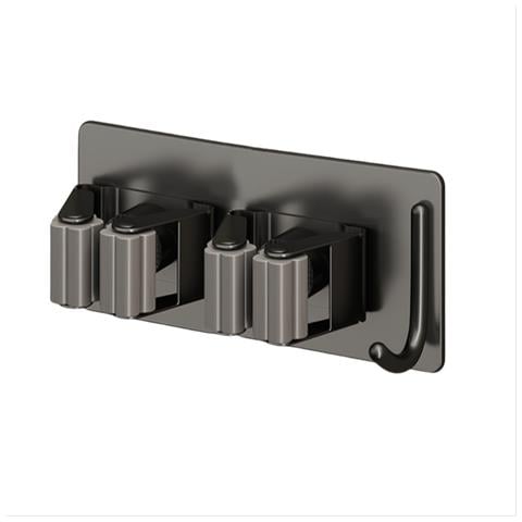 Porta Mocio Con Ganci - Organizer Da Parete Black - Foto 1