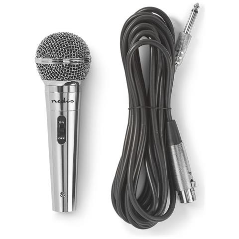 Microfono Cardioide Con Cavo Staccabile E Interruttore, Grigio - Foto 1