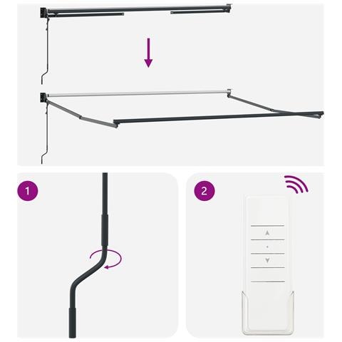 Tenda Retrattile Automatica  Bianca 300x250 cm, Tessuto di ricambio per tenda  per telaio 3x2.5 m Bianco - Foto 9