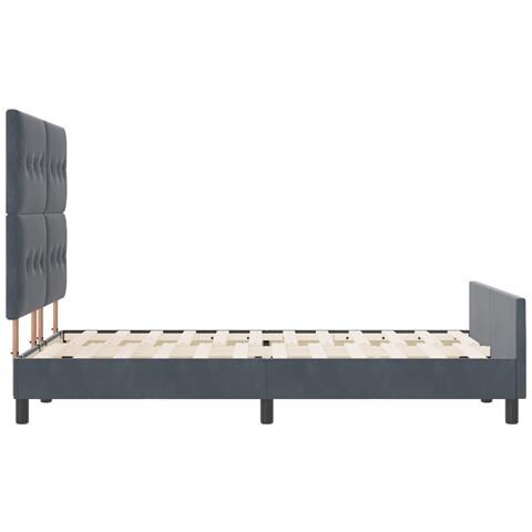 Letto  Grigio Scuro 140x200 cm Velluto - Foto 9