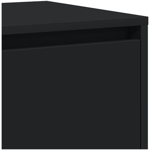 Credenza Nera Nera Legno Ingegnerizzato 135 x 41 x 75 cm - Foto 9