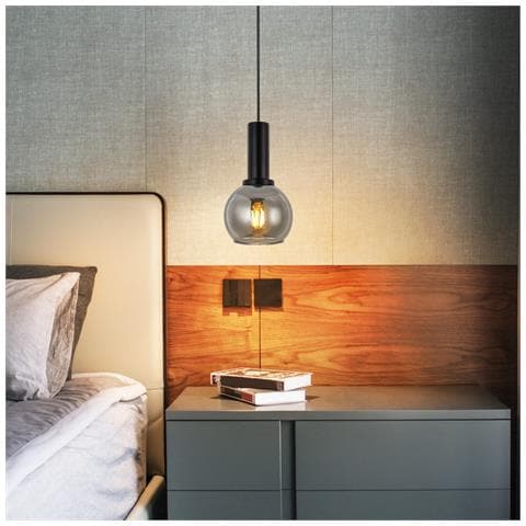 Lampada A Sospensione Vintage Per Sala Da Pranzo, 1 Fiamma Nera, E27, Per Soggiorno - Foto 2