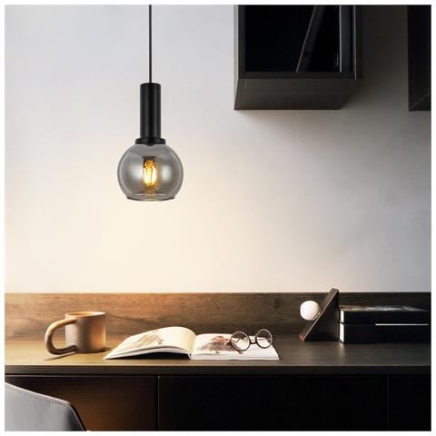 Lampada A Sospensione Vintage Per Sala Da Pranzo, 1 Fiamma Nera, E27, Per Soggiorno - Foto 8