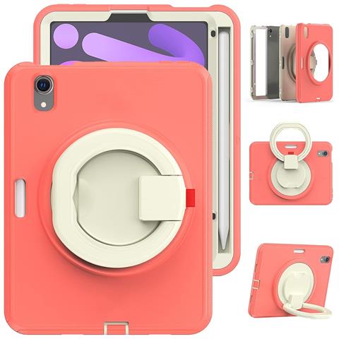 Custodia Per Ipad Mini 6 8.3"" Con Supporto E Tracolla Rosa - Foto 1