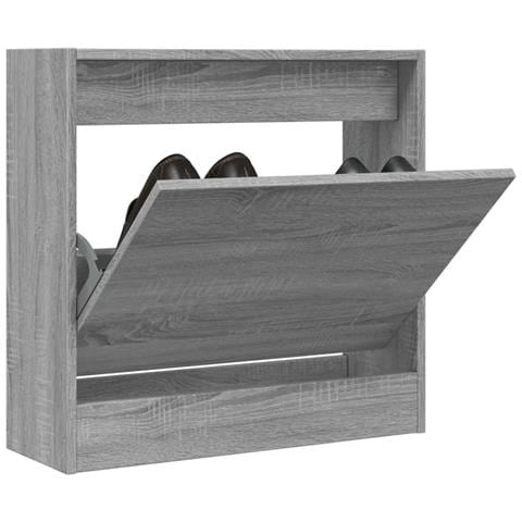 Scarpiera Grigio Sonoma 60x21x57 cm in Legno Multistrato - Foto 2