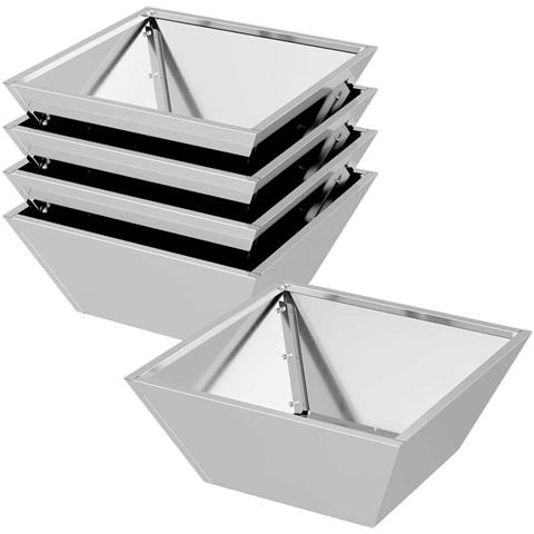 Vaso a Ciotola da Giardino 5 pcs Argento 40 x 40 x 15 cm - Foto 1