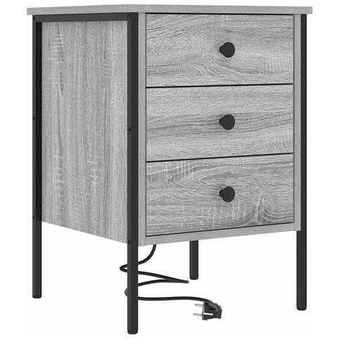 Armadio da Notte con cassetto Grigio sonoma 42 x 41 x 61 cm - Foto 1