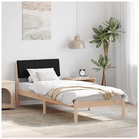 Struttura del Letto con testiera Marrone e nero 80 x 200 cm - Foto 2