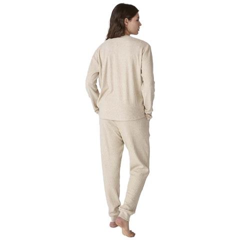 Jjbfp2000 Pigiama A Coste A Maniche Lunghe Da Donna - Foto 2