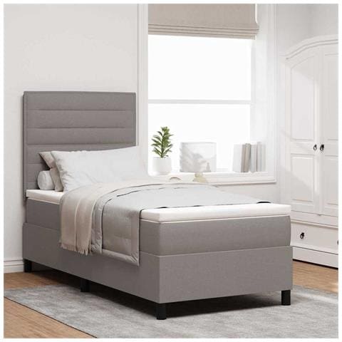 Letto a molle con materasso con led Talpa 90 x 200 cm Tessuto - Foto 2