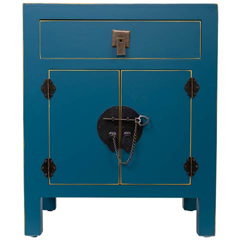 Comodino In Legno Con 1 Cassetto E 2 Porte 44,5x32x55h Cm - Foto 2