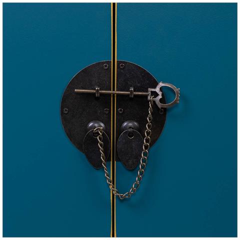 Comodino In Legno Con 1 Cassetto E 2 Porte 44,5x32x55h Cm - Foto 8