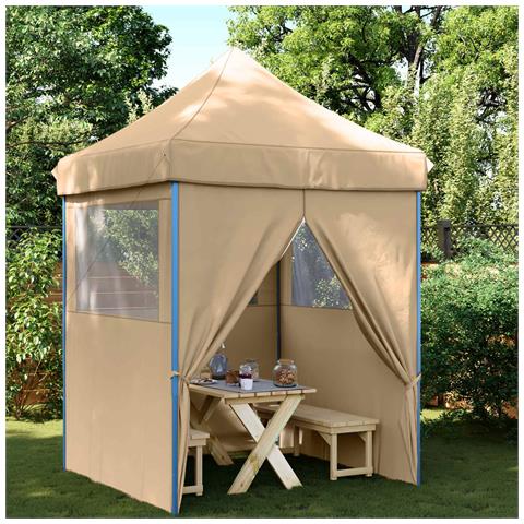 Tenda Party Beige 200 x 200 x 306 cm Tessuto Oxford - Foto 2